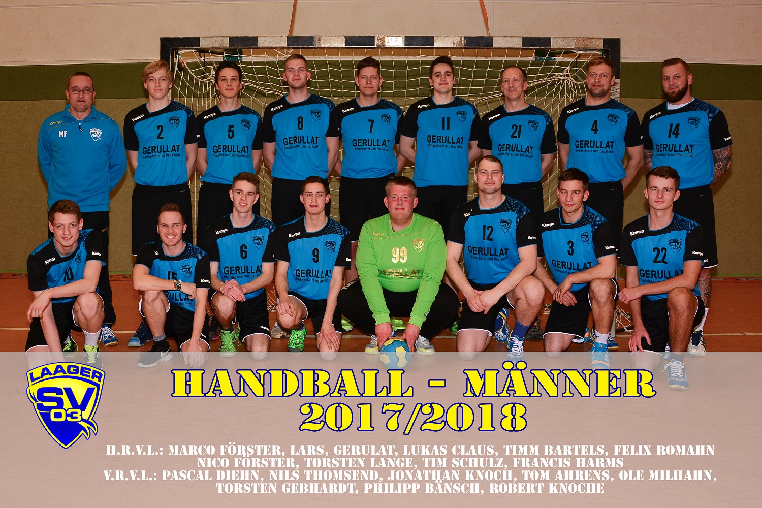Laager SV 03 Handball Männer_Namen_2017/2018